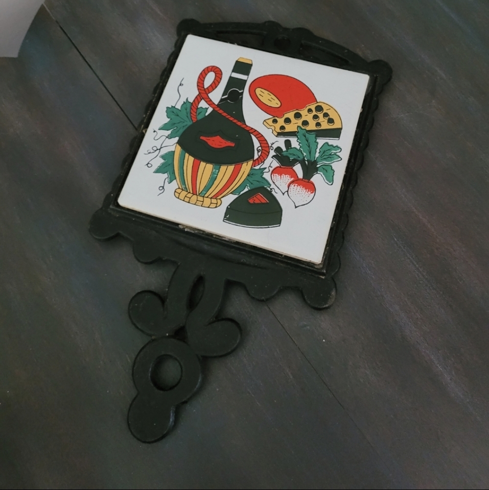 Vintage cast iron trivet